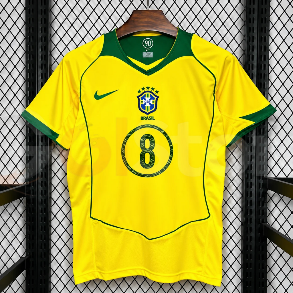 Brazil 2004 Retro Home Jersey – Kaká #8