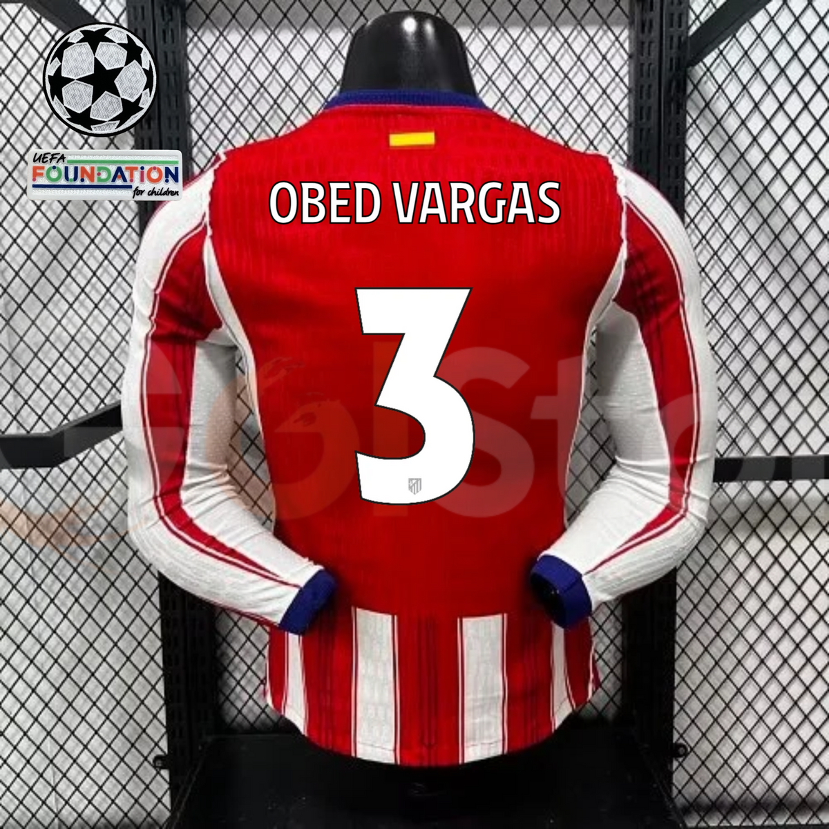 Atlético Madrid 2026–2027 Home Long-Sleeve Jersey – Obed Vargas #3