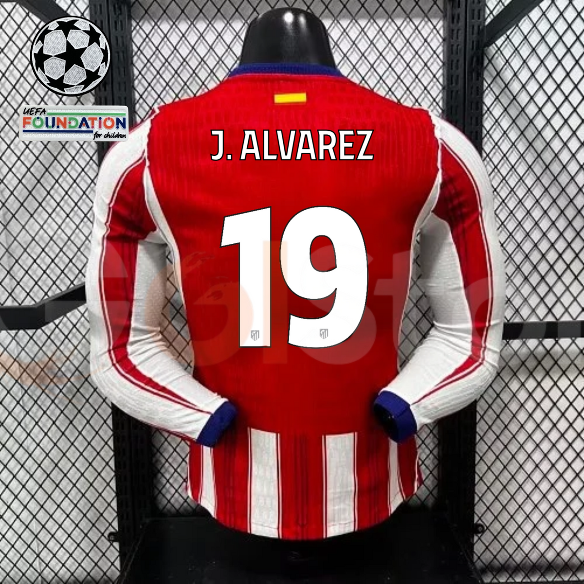 Atlético Madrid 2026–2027 Home Long-Sleeve Jersey – J. Álvarez #19