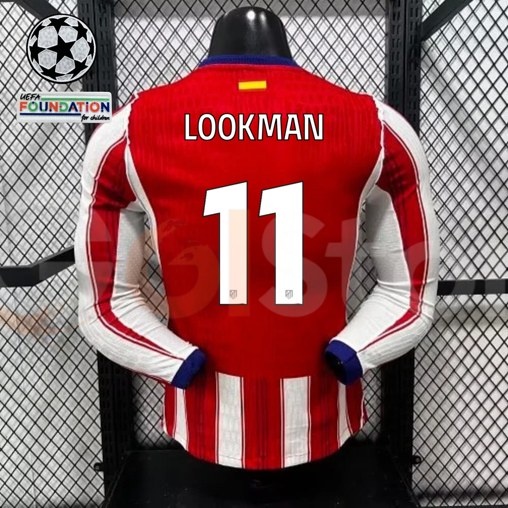 Atlético Madrid 2026–2027 Home Long-Sleeve Jersey – Lookman #11
