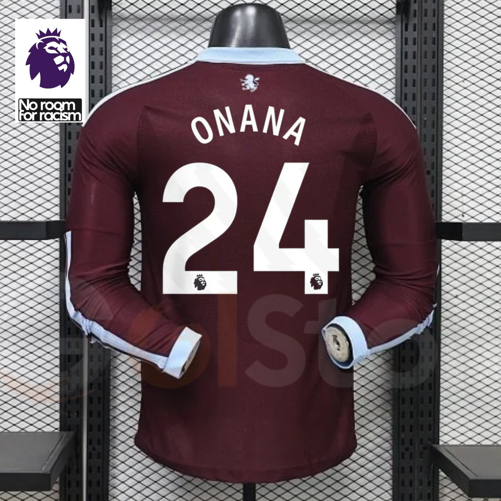 Aston Villa Home Long-Sleeve Player Jersey – Onana #24