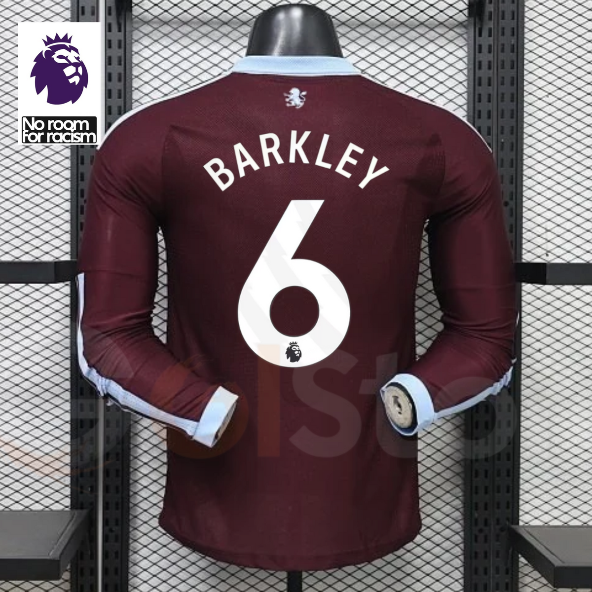 Aston Villa Home Long-Sleeve Player Jersey – Barkley #6
