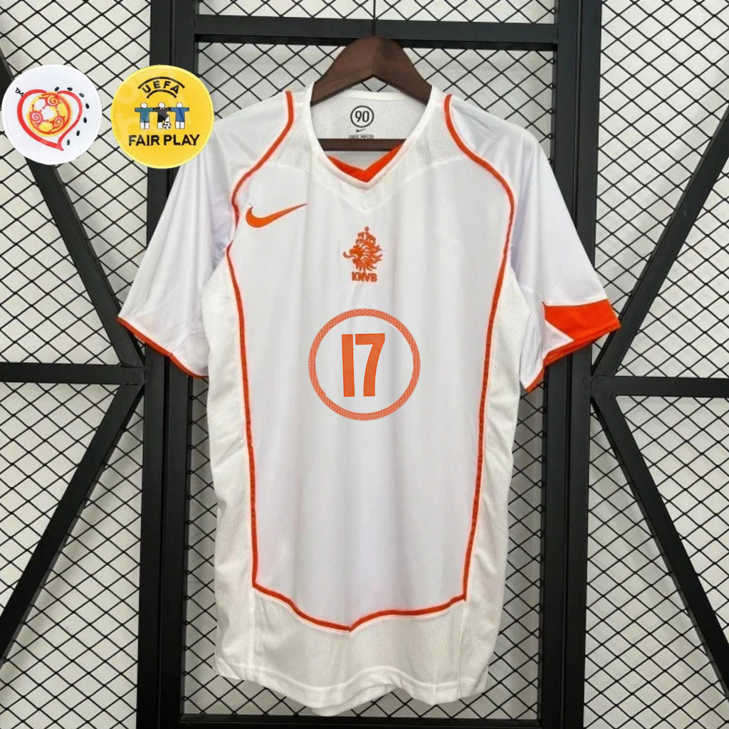 Netherlands 2004 Away Retro Jersey – V. Hooijdonk #17