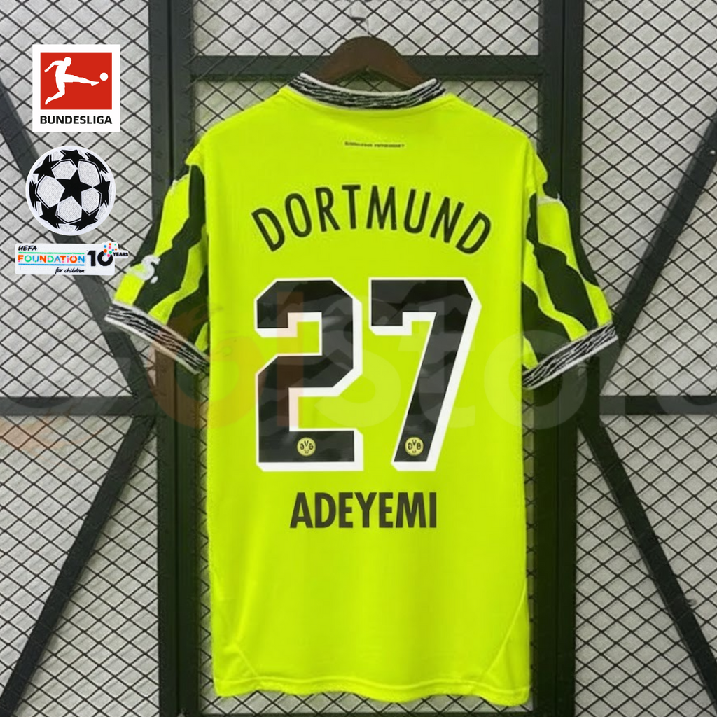Borussia Dortmund 2025-2026 Green Away Jersey – Adeyemi #27