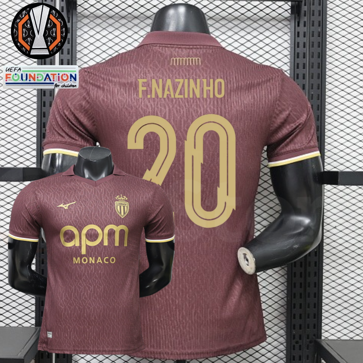 AS Monaco 2026-2027 Away Player Jersey – F. Nazinho #20