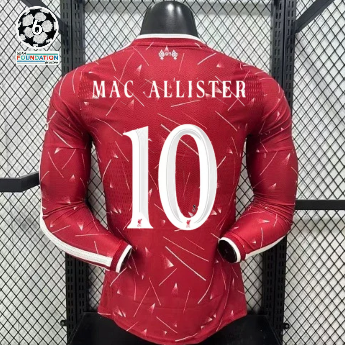 2026-2027 Liverpool Player Version Home Long Sleeve Jersey #10 Mac Allister Personalized UCL Patch