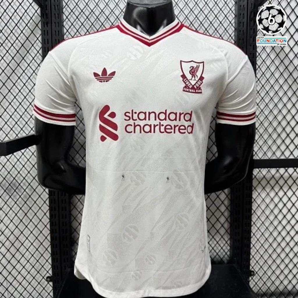 Liverpool 2026-2027 Away Player Version Short Sleeve Jersey #4 Van Dijk Personalized UCL Patch