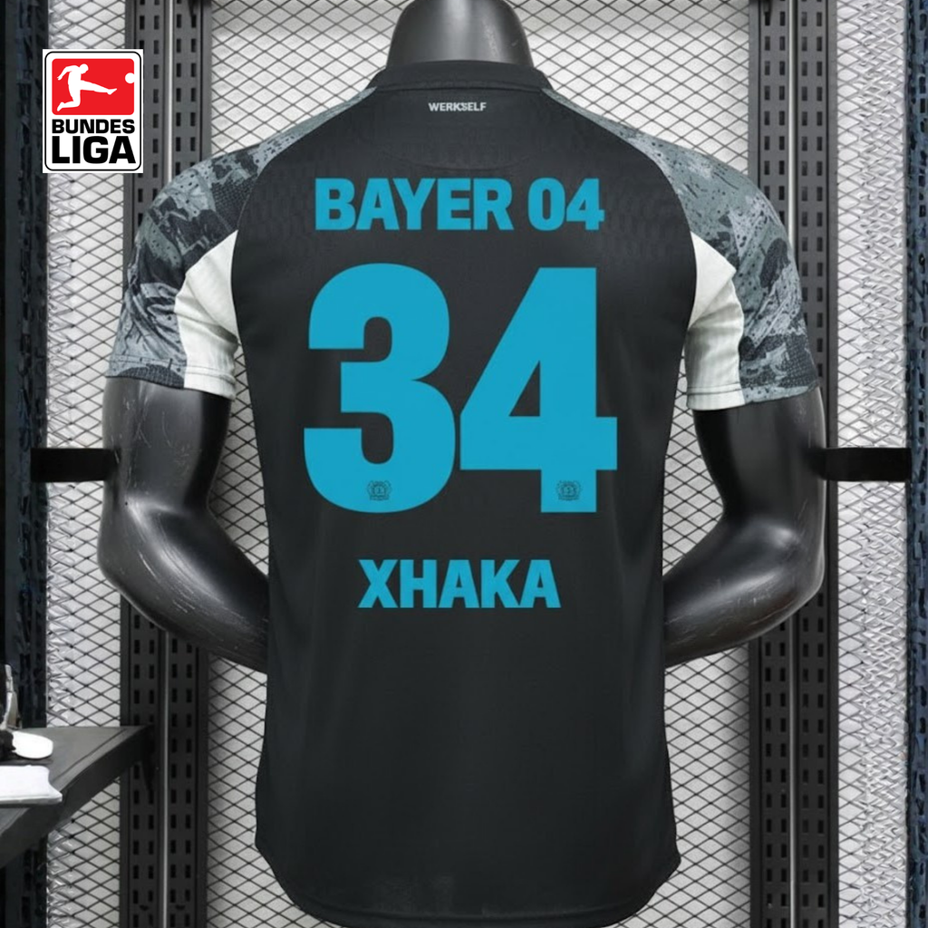 2024/25 Bayer Leverkusen Third Jersey Player Version #34 Xhaka Bundesliga