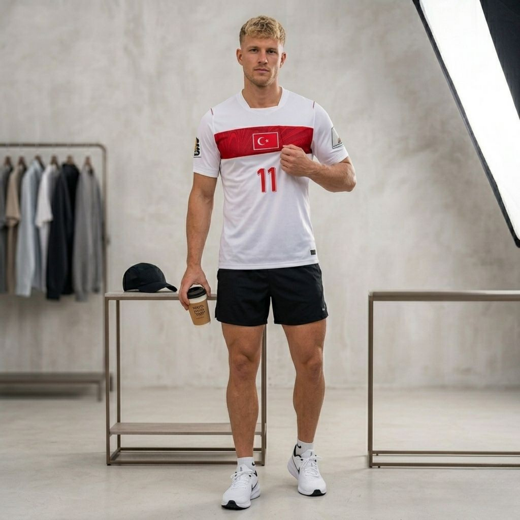 Maillot Turquie Étoile n°11 – Commémoratif Équipe de Football de Turquie, Manches Courtes - Personnalisable
