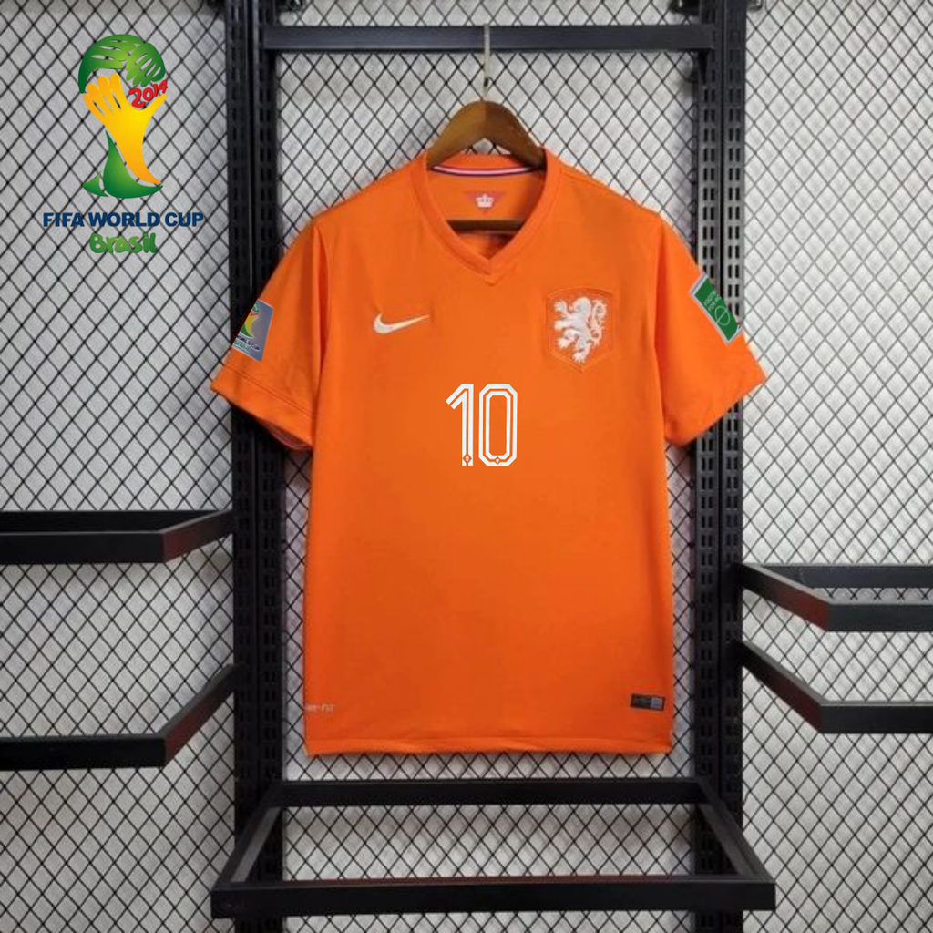 Netherlands 2014 Home Retro Jersey Sneijder #10
