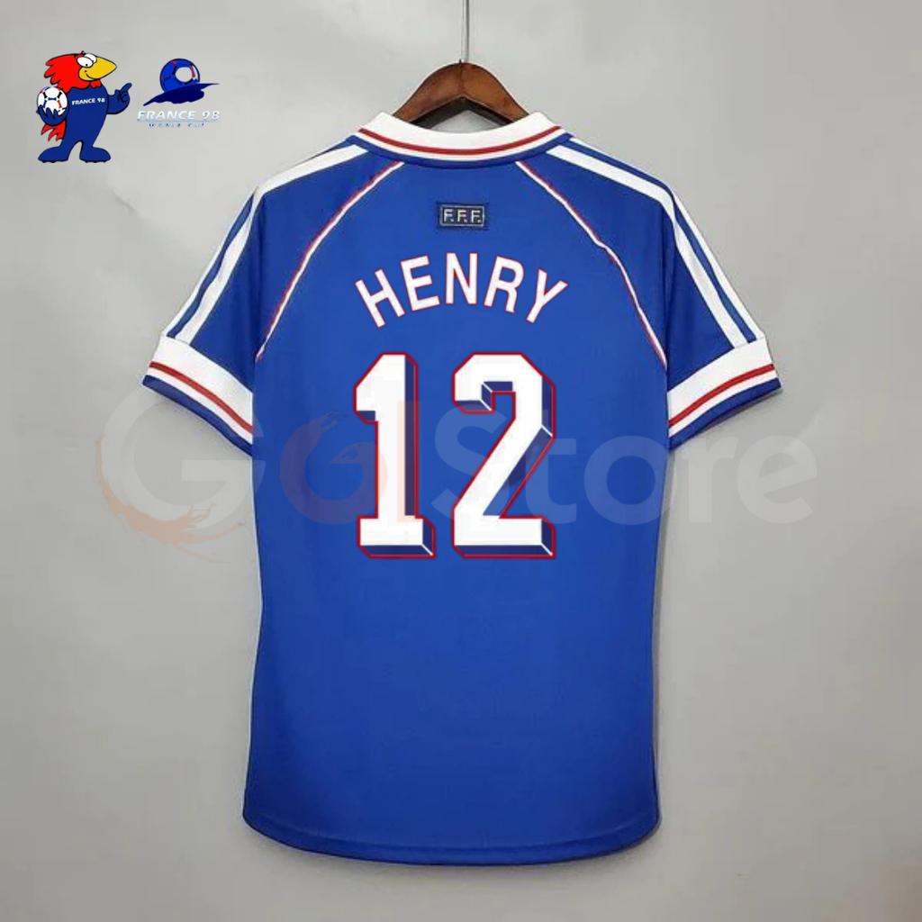 France 1998 Home Retro Jersey – Henry #12