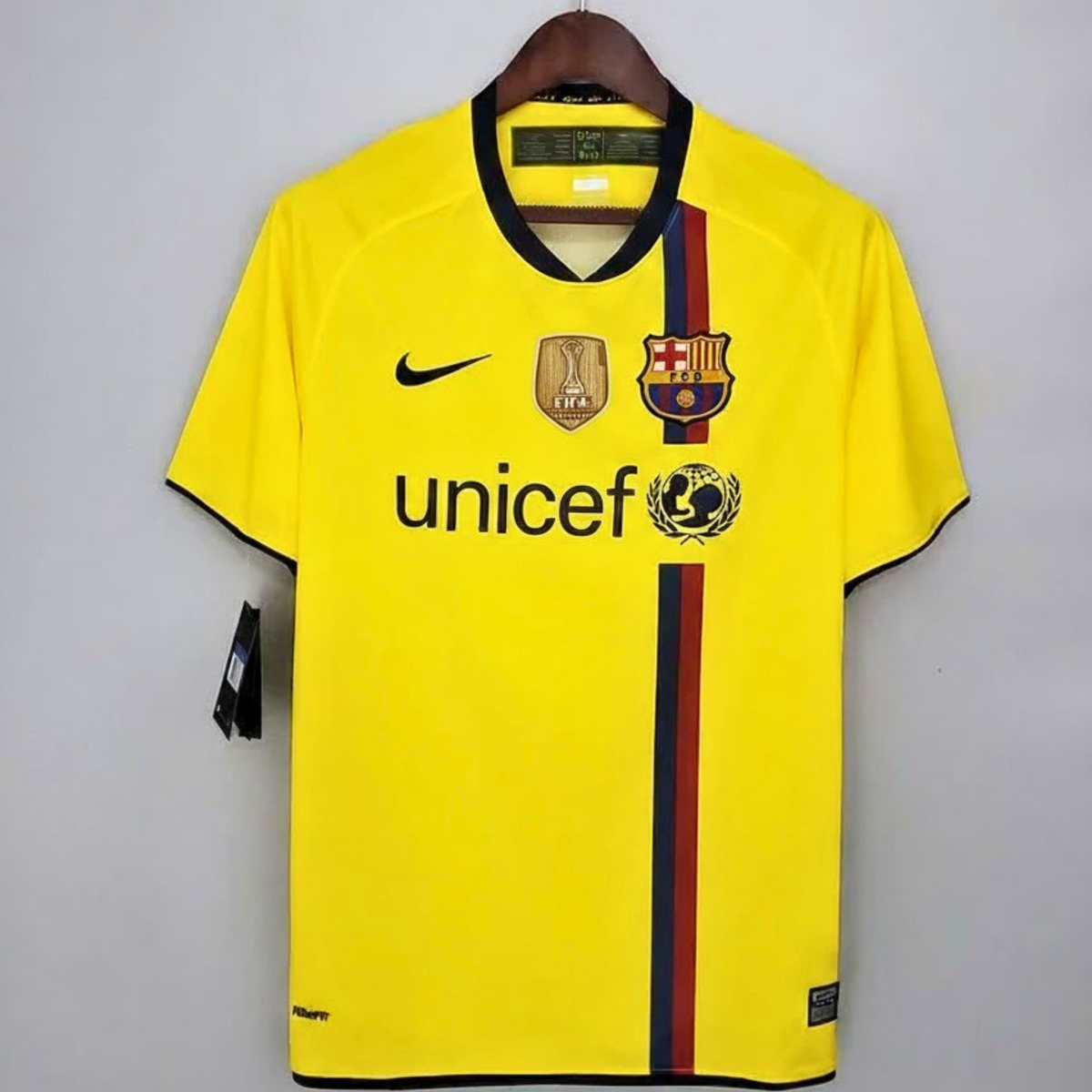 FC Barcelona 2008-09 Retro Yellow Away Jersey | #14 Thierry Henry | La Liga