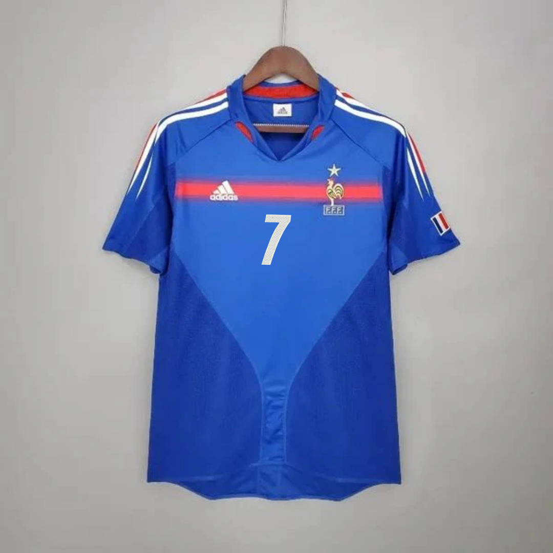 France 2004 Retro Home Jersey – Pirès #7