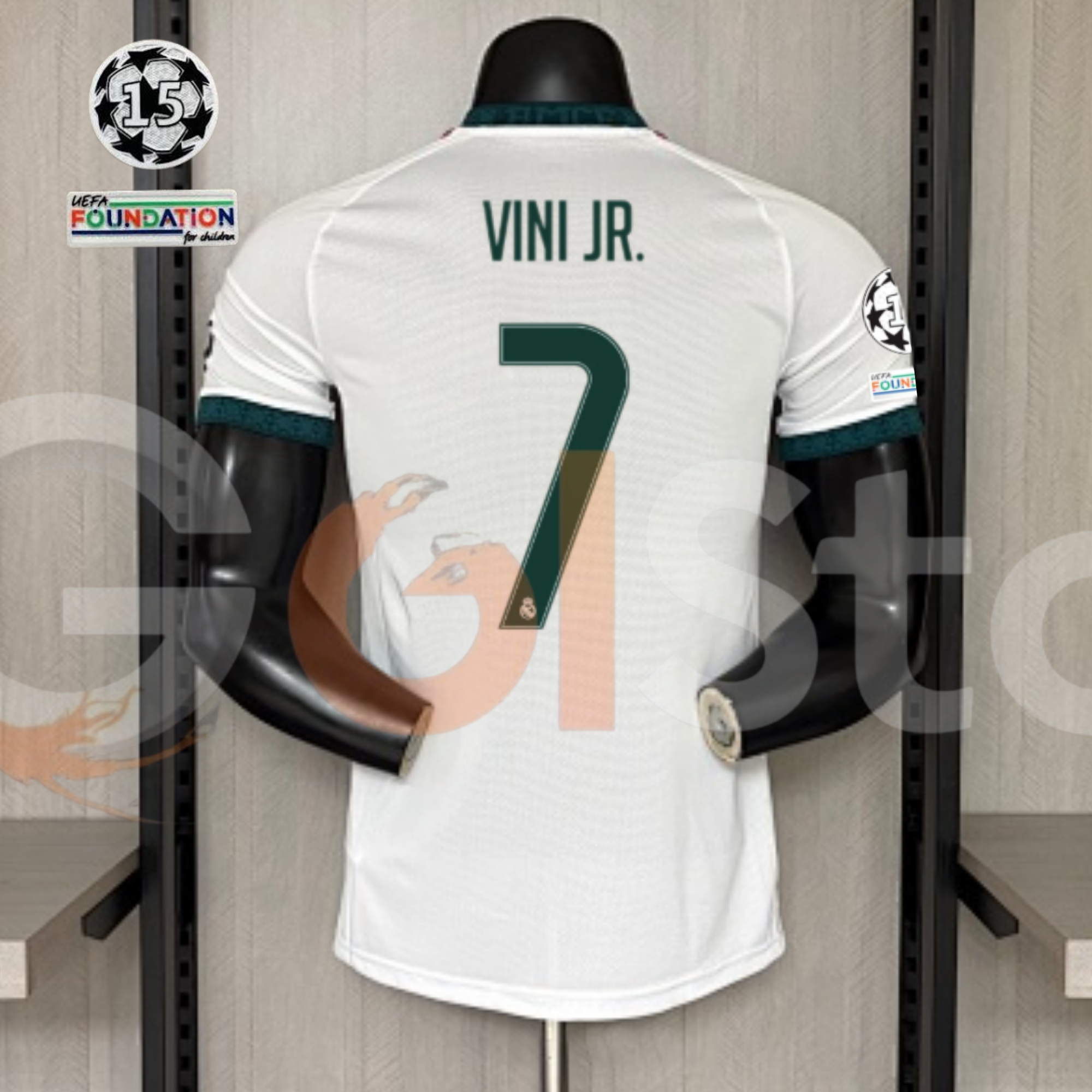 Real Madrid 2026/27 Home Player Version UCL Jersey #7 Vinícius Jr – Authentic Short Sleeve Football Shirt S-2XL