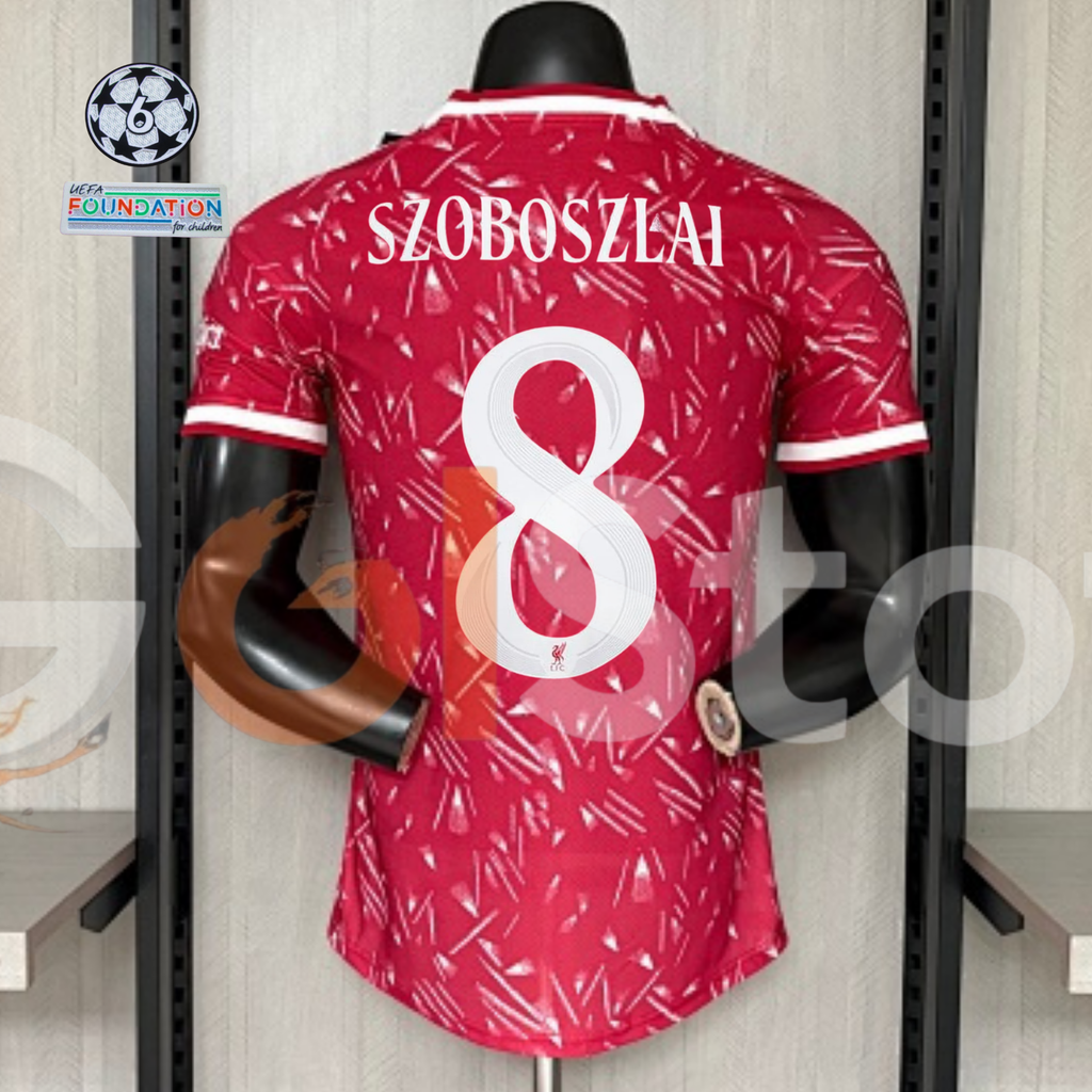 Liverpool FC 2026/27 UCL Home Jersey #8 Szoboszlai – Player Version Short Sleeve Football Shirt S-2XL