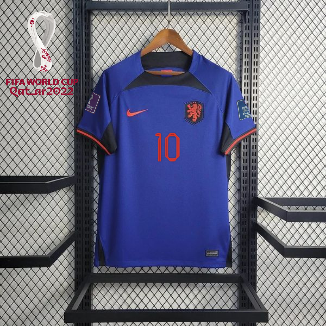 Netherlands 2022 Away Jersey Memphis #10