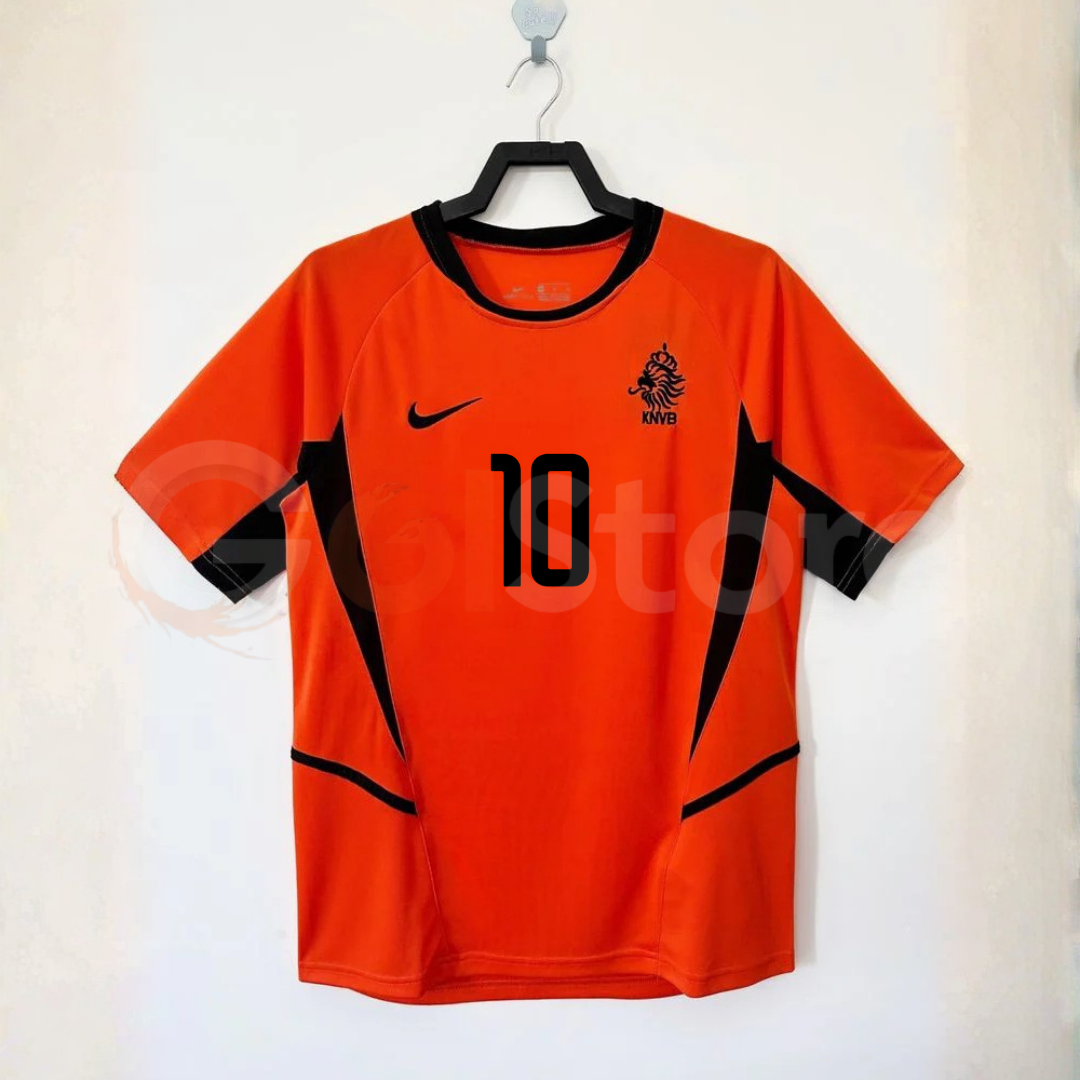Netherlands 2002 Home Retro Jersey – Kluivert #10