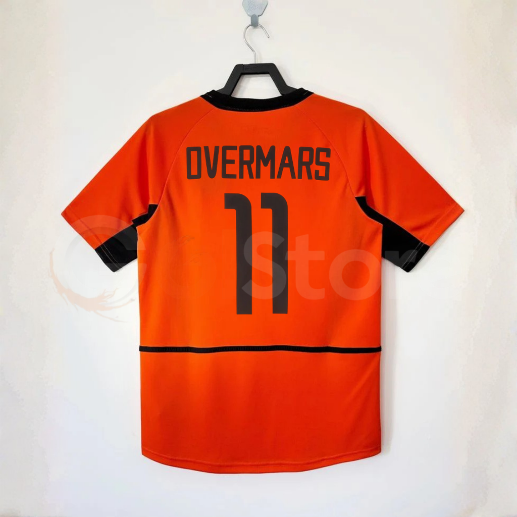 Netherlands 2002 Home Retro Jersey – Overmars #11