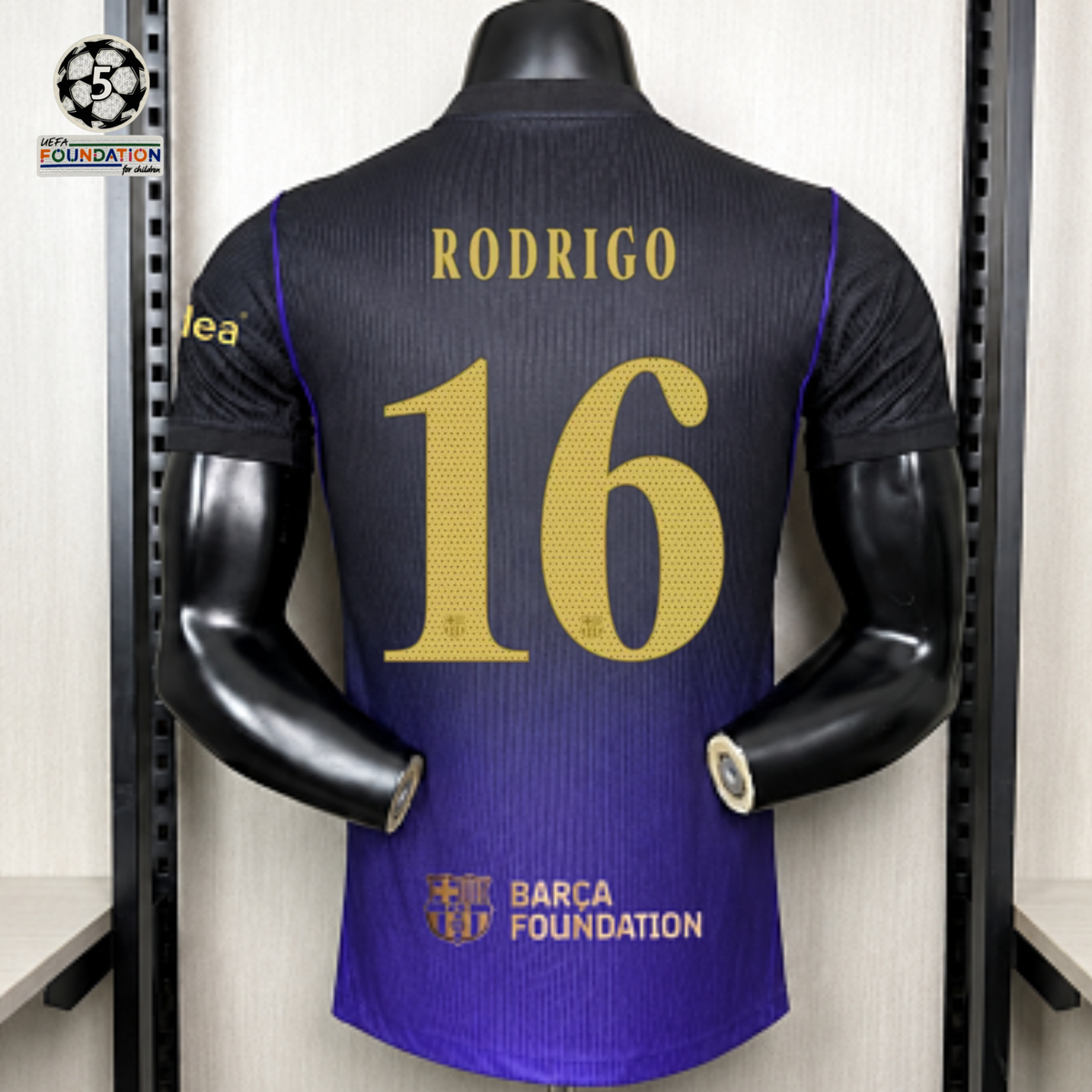 FC Barcelona 2026-27 Away Player Version Jersey | Rodrigo #16 or Custom Name & Number | UCL Patch | S–3XL