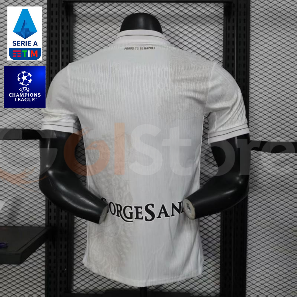 2025-2026 SSC Napoli Player Version Away Short Sleeve Jersey Personalized UCL Serie A Patch