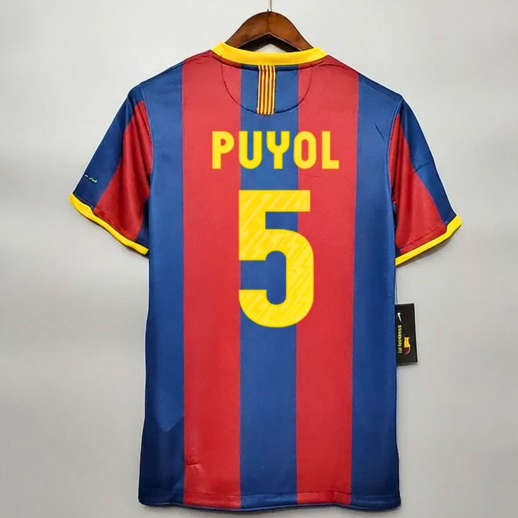 FC Barcelona 2010-11 Retro Home Jersey | #5 Carles Puyol | La Liga & UCL