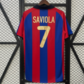 FC Barcelona 2001-02 Retro Home Jersey | #7 Javier Saviola | La Liga & UCL