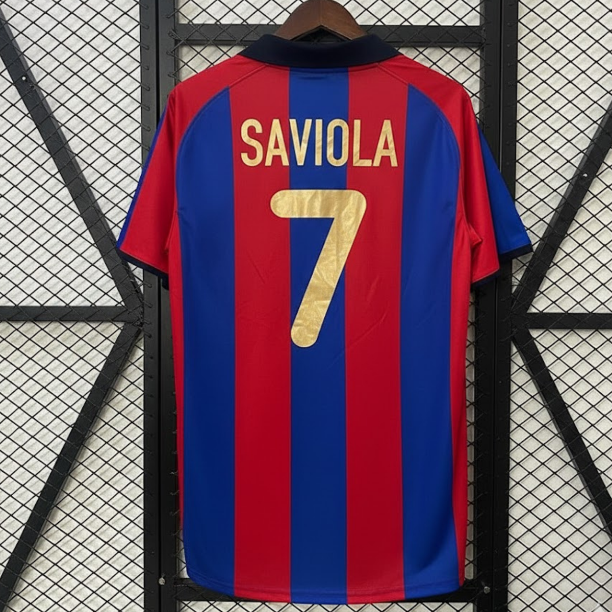 FC Barcelona 2001-02 Retro Home Jersey | #7 Javier Saviola | La Liga & UCL