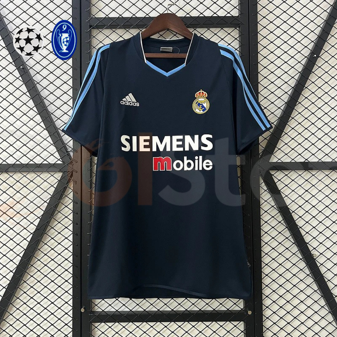 2003/04 Real Madrid Retro Away Navy Blue Jersey #23 Beckham UCL Personalized