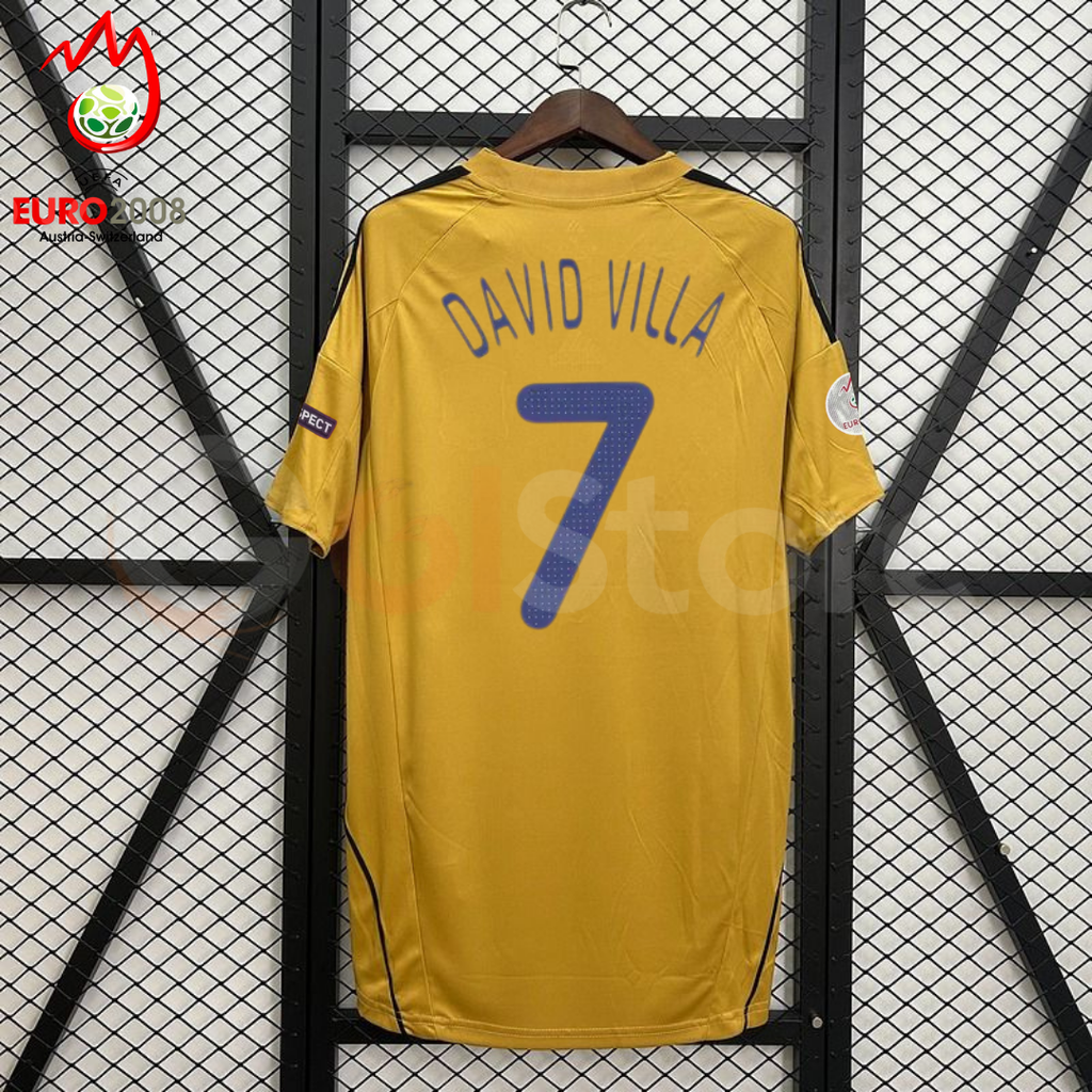 Spain 2008 Retro Away Jersey – David Villa #7
