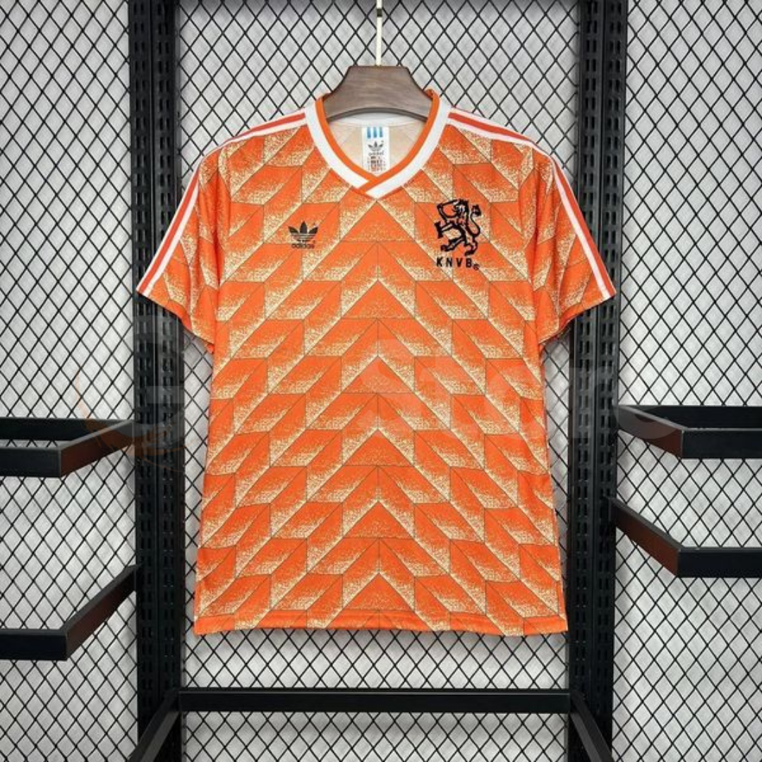 Netherlands 1988 Retro Home Short Sleeve Jersey #10 Gullit Euro Champion Personalized Rare