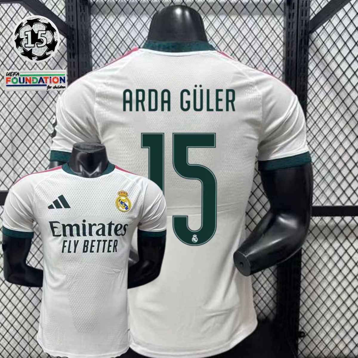 2026/27 Real Madrid Player Version Home White Jersey #15 Arda Guler UCL Personalized