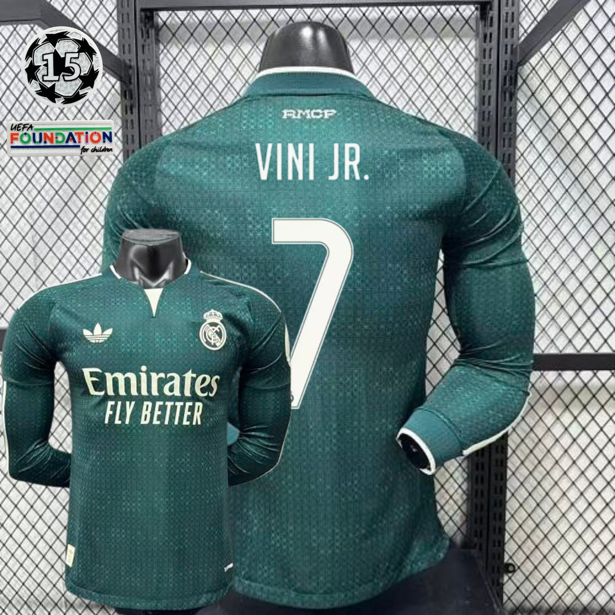 2026/27 Real Madrid Player Version Away Long Sleeve Jersey #7 Vinicius Jr UCL Personalized