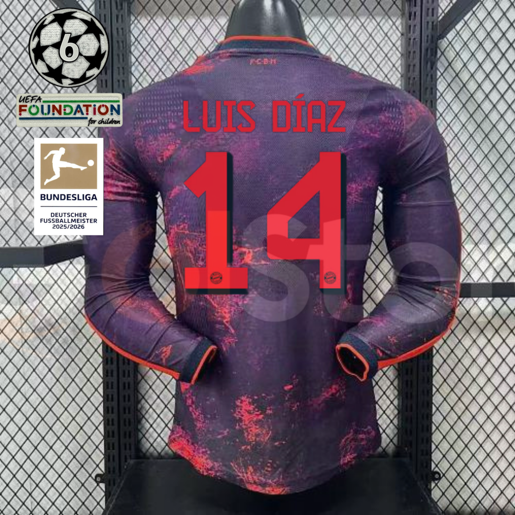 Bayern Munich 2026–2027 Third Long Sleeve Player Jersey – Luis Díaz #14