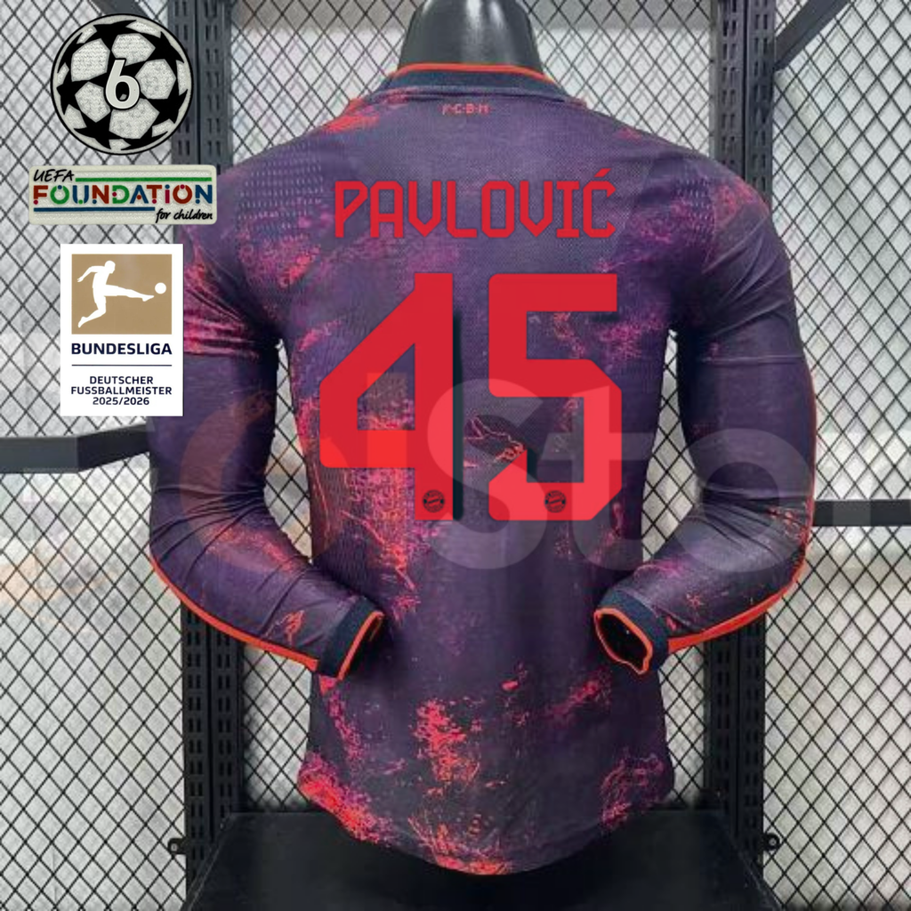 Bayern Munich 2026–2027 Third Long Sleeve Player Jersey – Pavlović #45