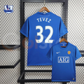 Manchester United 2008-2009 Retro Third Kit Short Sleeve Jersey #32 Tevez Personalized PL Rare