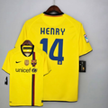 FC Barcelona 2008-09 Retro Yellow Away Jersey | #14 Thierry Henry | La Liga