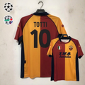 AS Roma 2000/01 Retro Home No.10 Totti Jersey – Serie A Champion Classic Short Sleeve Football Shirt S–2XL