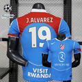 Atletico Madrid 2025/26 Third Away UCL No.19 J. Alvarez Jersey – Short Sleeve Football Shirt S–2XL