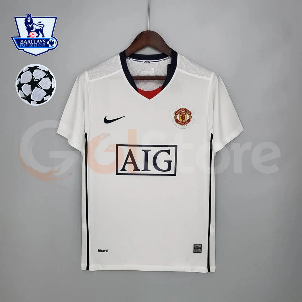 Manchester United 2008-2009 Retro Away Short Sleeve Jersey Personalized UCL PL Patch Rare