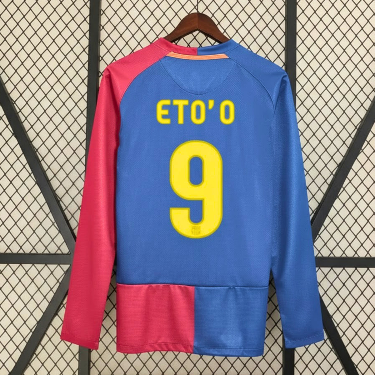 FC Barcelona 2008-09 Retro UCL Final Home Long Sleeve Jersey | #9 Samuel Eto'o