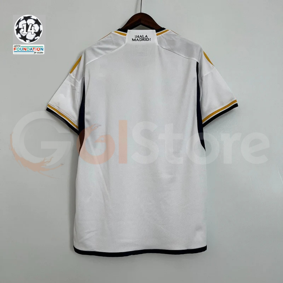 2023/24 Real Madrid Player Version Home White Jersey UCL Patch Personalized