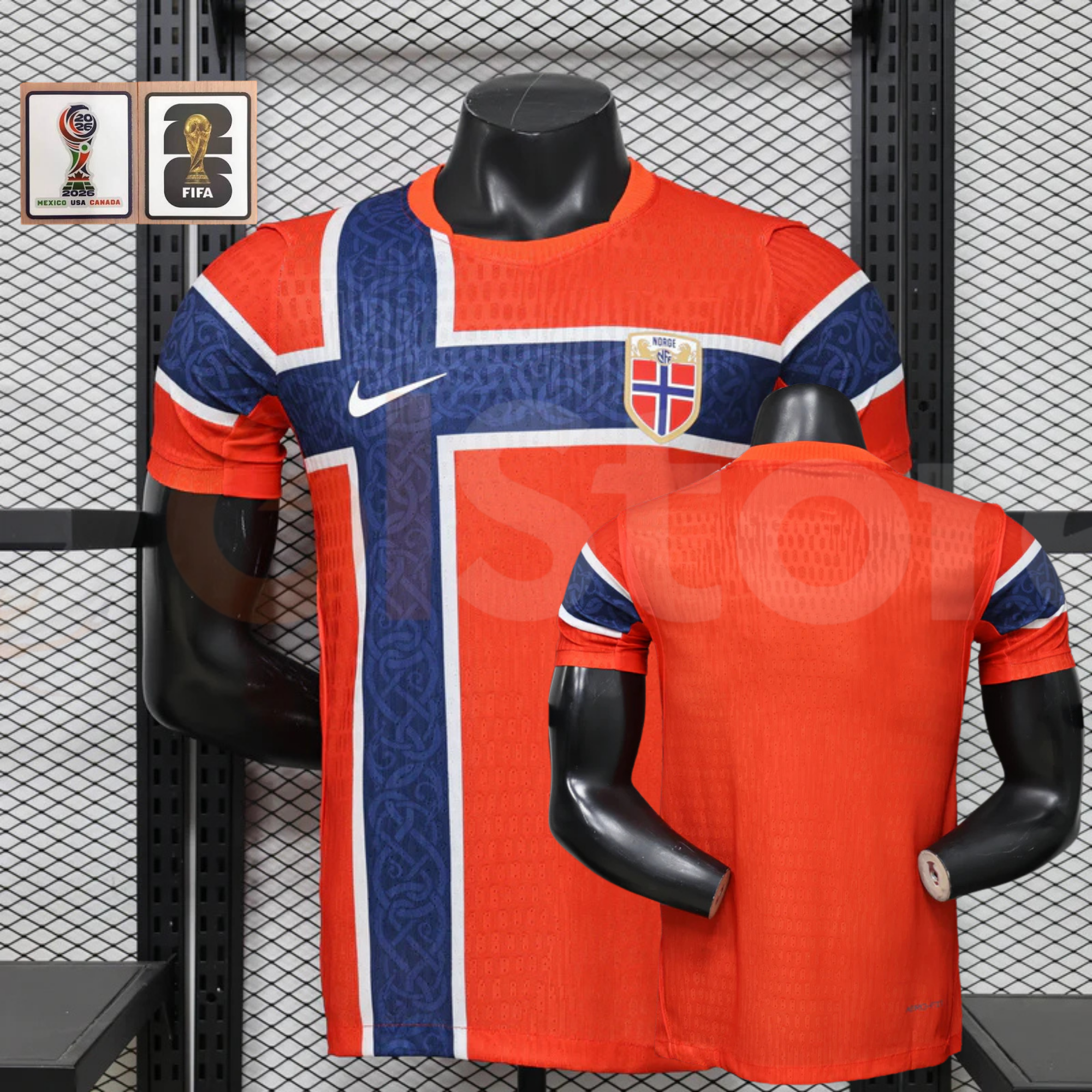 Norway Home Player Version Jersey 2026/27 - Blank No Name World Cup Short Sleeve Authentic Shirt