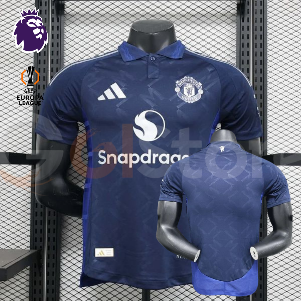 Manchester United 2024-2025 Away Short Sleeve Jersey Europa League Personalized PL UEL Patch