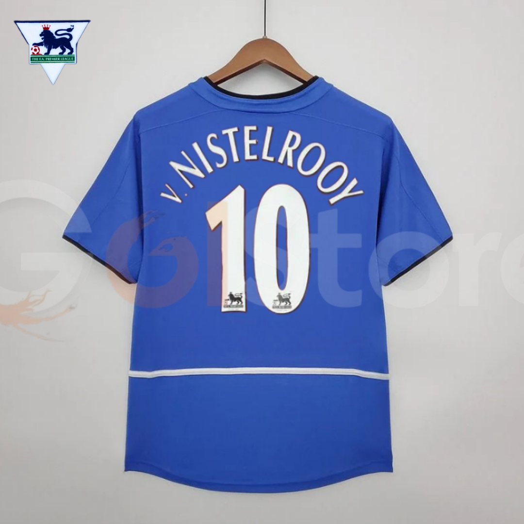 Manchester United 2002-2004 Retro Home Short Sleeve Jersey #10 Van Nistelrooy Personalized PL Rare
