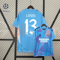 2024/25 Real Madrid Goalkeeper Blue Jersey #13 Lunin UCL Personalized