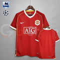 Manchester United 2006-2007 Retro Home Short Sleeve Jersey Personalized UCL PL Patch Rare