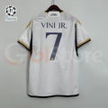 2023/24 Real Madrid Player Version Home White Jersey #7 Vinicius Jr UCL Personalized