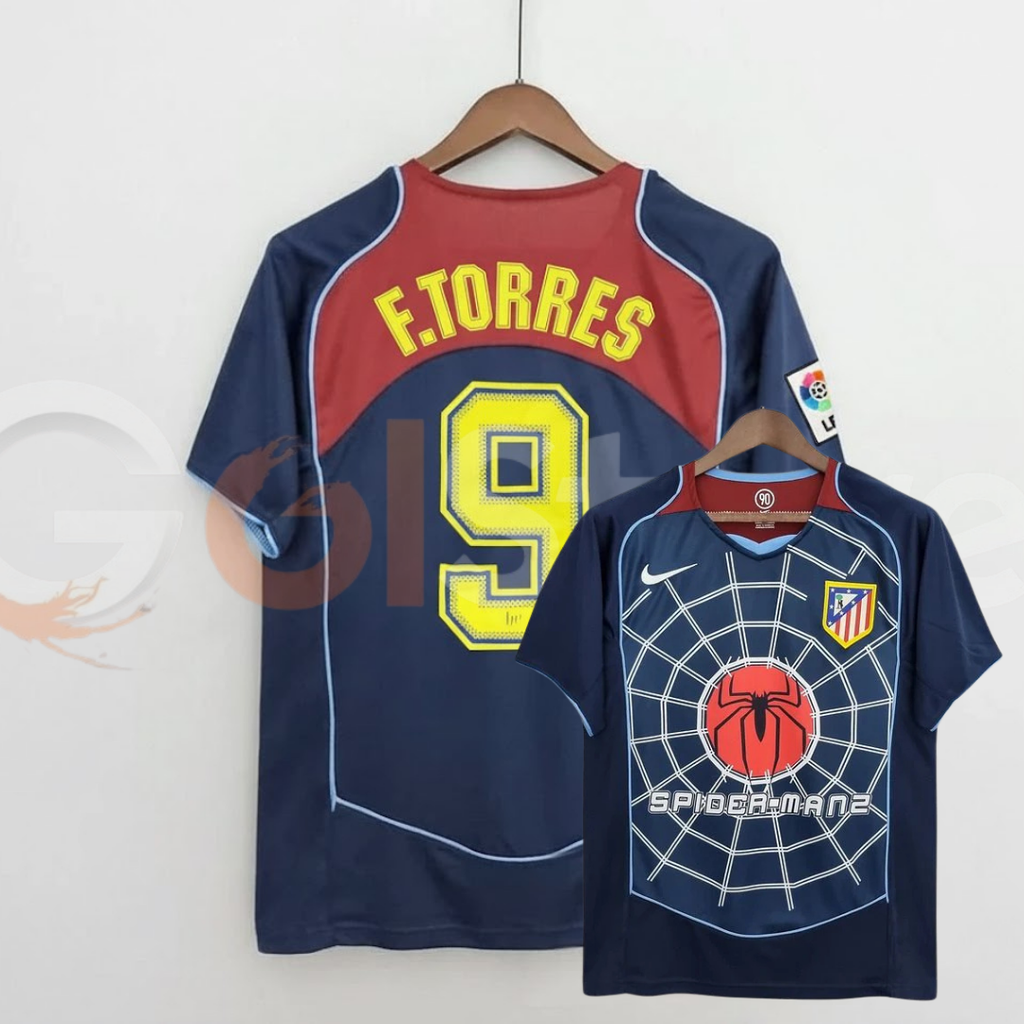 Atlético Madrid 2004-05 Retro Away Jersey – Fernando Torres 9 | Short Sleeve | S–2XL