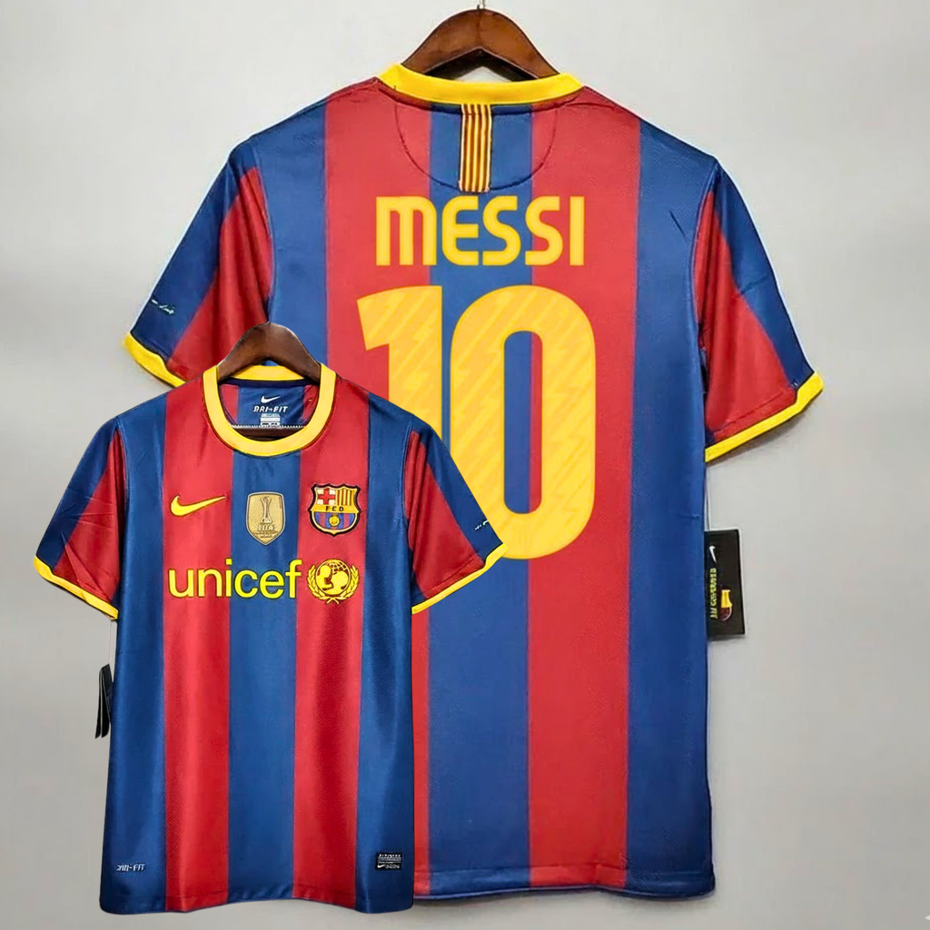 FC Barcelona 2010-11 Retro Home Jersey | #10 Lionel Messi | La Liga & UCL