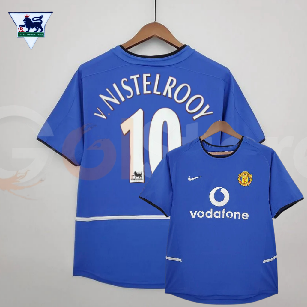 Manchester United 2002-2004 Retro Home Short Sleeve Jersey #10 Van Nistelrooy Personalized PL Rare